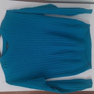 Lands End teal mens oversized sweater size large